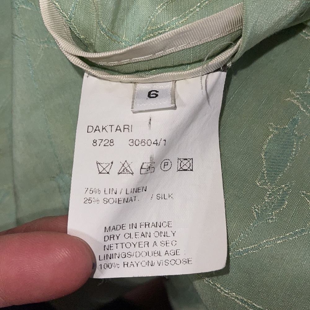 Bernard Zins Silk Linen Jacket Top 6 - Picture 12 of 12